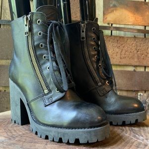 Ash Poker Leather Ankle Boots